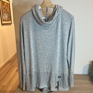 Gray Cowl Neck Sweater